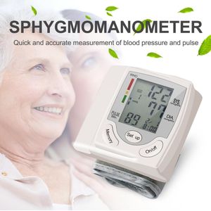 Automatische Digitale Lcd Display Pols Monitor Heart Beat Rate Pulse Meter Meet Wit Handige Draagtas