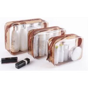 Waterdichte Transparante PVC Bad Cosmetische Tas Vrouwen Make Up Case Reizen Rits Make-Up Beauty Wash Organisator Toilettas Opslag Kit