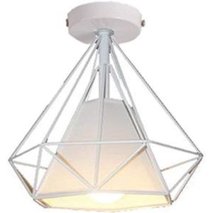 20cm Vintage Industriële Rustieke Inbouw Plafondlamp Metalen Lamp Armatuur Nordic Stijl Creatieve Retro Light Lamp Zwart/ wit