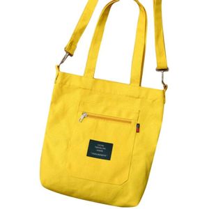 Vrouwen Canvas Schoudertas Enkele Schouder Rits Doek Handtas Herbruikbare Eco Boodschappentas Bolsas De Tela Mode Storeage Handtas