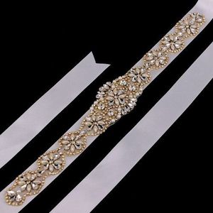 Klassieke Stijl Zilveren Strass Bruids Riem Voor Bruiloft Avondjurken Handgemaakte Riem Parel Wedding Belt Crystal Bridal Sash