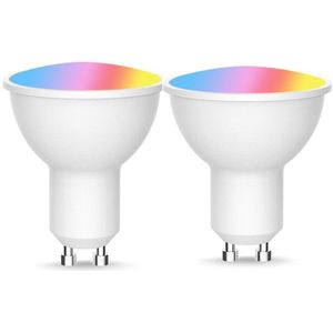 Gu10 Spotlight Wifi Slimme Lamp Tuya 5W Rgb + Cw (2700-6500K) smart Lamp Dimbare Afstandsbediening Werk Met Alexa Google Thuis