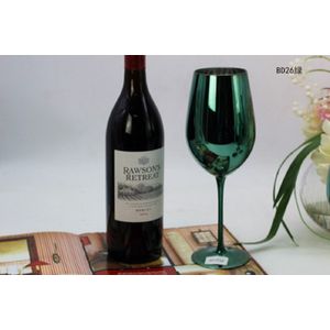 Creatieve Groene Kleur Plating Metalen Glas Met Een Glas Champagne Wijn Cup Trouwzaal Decoratie Groen Goblet
