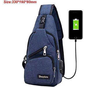 Mannen Leer/Nylon Sling Pack Borst Bag Cross Body Messenger Schoudertas Pouch Mode Toevallige Pakket Reizen Rijden