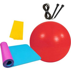 Meerdere Kleur Dikke Duurzaam Mat Yoga Bal Pilates Pad Set Yoga Bal Yoga Mat Skipping Touwen Weerstand Band #40