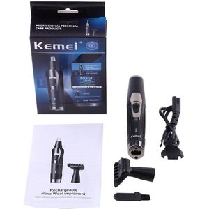 Kemei 2 In 1 Elektrische Scheren Neus Oorhaar Trimmer Scheerapparaat Trimmen Clipper Baard Scheermes Mannen Ontharing Veilig Gezicht care Tool Kit