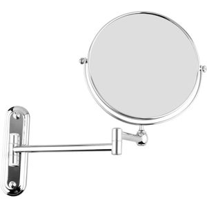 Zilveren Uitbreiding 8 Inches Cosmetische Wandmontage Make-Up Spiegel Scheren Badkamer Spiegel 3x Vergroting