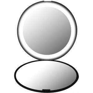 Mini Draagbare Led Make-Up Spiegel 10X Vergrootglas Hand Hold Opvouwbare 12 Leds Pocket Make-Up Spiegel Licht Schoonheid Cosmetische Tool