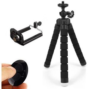 Cooljier Flexibele Spons Octopus Mini Statief Met Bluetooth Remote Shutter Voor Iphone Mini Camera Statief Telefoon Houder Clip Stand