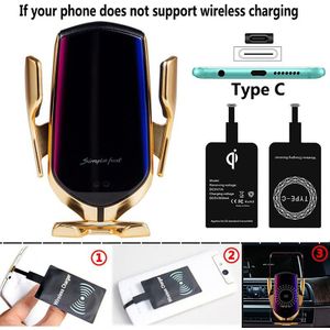 Snel Opladen 10W Wireless Car Charger S5 Automatische Spannen Telefoon Houder In Auto Draadloze Chargerfor Iphone Huawei Samsung