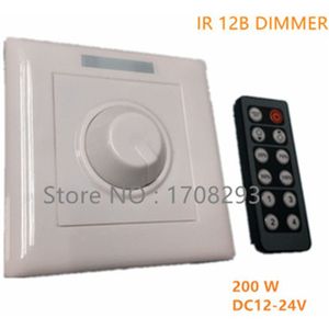 2 STKS 200 W LED Dimmer IR Knop afstandsbediening schakelaar voor dimbare LED strip DC12-24V