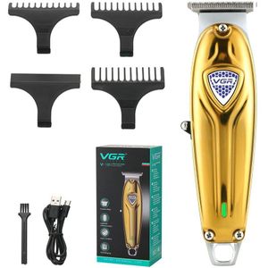 Vgr Professionele Kapper Tondeuse Roestvrijstalen Lemmet Snoerloze Elektrische Tondeuse Voor Mannen