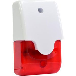 12V Wired Strobe Sirene 103dB Rood Licht Geluid Flash Zoemer Sirene Thuis Outdoor Security Alarm System Security Lampje