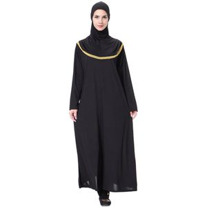 Lange mouw Siamese Gewaad moslim kleding vrouwen Islamitische abaya jurk jilbab, islamitische kleding Arabische Gewaad met hijab TH904