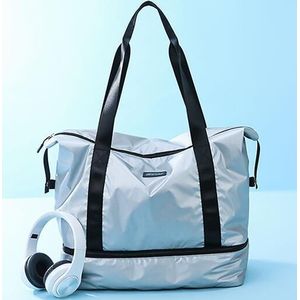 Stijl Parel Reistas Effen Kleur Mode WOMEN'S Bag Grote Capaciteit Hand Schouder Sport Fitness WOMEN'S Bag