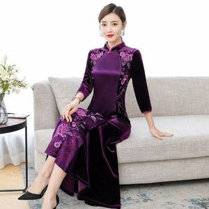 Kant Korte Qipao Vrouwen Dagelijks Jurk Cheongsam Print Jurk Chinese Traditionele Kleding Vintage Elegante Bloem Cheongsam