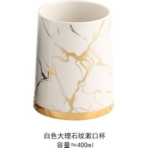 Europese Stijl Gemarmerd Keramische Tandenpoetsen Cups, een Paar Thuis Koppels Wassen Cups High-End Badkamer Accessoires Huwelijksgeschenken