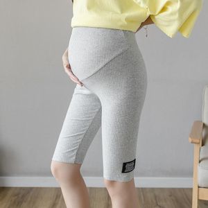 Zomer Moederschap Half Legging Hoge Taille Buik Skinny Potlood Legging Voor Zwangere Vrouwen Sport Zwangerschap Korte Legging