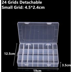 Grote Capaciteit Transparante Plastic Cosmetica Opbergdoos Sieraden Earring Bead Schroef Houder Case Display Organizer Container