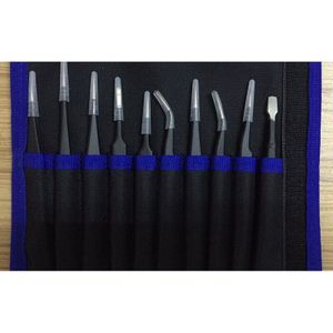 Urijk 3/4/6/9/10pcs Anti-Statische Roestvrijstalen Pincet Set Onderhoud Reparatie tool Kit Anti Statische Model Maken Tool Hand Tool
