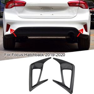 2 Stuks Carbon Fiber Mistachterlicht Lamp Frame Cover Trim Voor Ford Focus Hatchback MK4