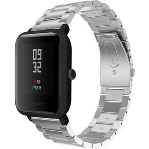 Band voor Xiaomi Huami Amazfit Bip Jeugd Smart Horloge 20mm Armband Wrist Band voor Huami Bip BIT Lite Band metalen Rvs