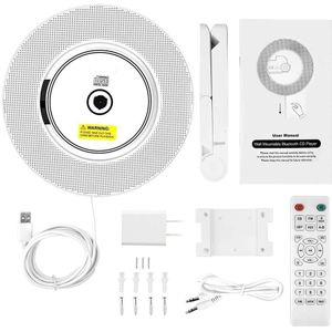 Wall-Mount/Desk Stand Cd-speler Bluetooth-Compatibel Audio Boombox Afstandsbediening Radio Ingebouwde Hifi speaker MP3 Speler