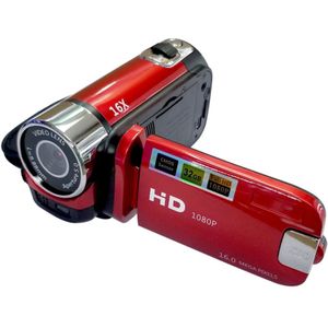 1080P Led Light High Definition Schieten Video Record Portable Camcorder Professionele Digitale Camera (Rood)