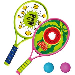 1Pcs Kids Tennisracket Play Set 2 Bijpassende Ballen Outdoor Oefening Kinderen Fitness Apparatuur Voor 2 Persoon Tennis wedstrijden