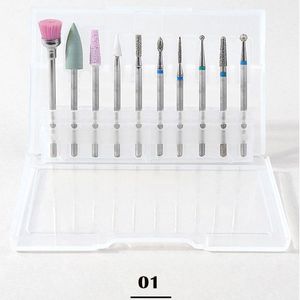 10 Stks/doos Nail Boren Elektrische Cuticle Schoon Rotary Voor Manicure Pedicure Wolfraam Legering Slijpen Hoofd Sander Tool