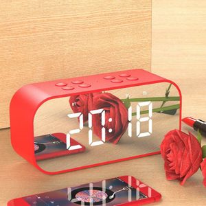 Bluetooth 5.0 Draagbare Sans Fil Bluetooth Haut-Parleur Colonne Subwoofer Musique Boîte De Zoon Led Temps Snooze Réveil Giet