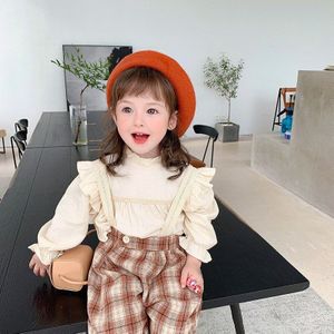 Herfst Kinderen Kleding Katoen En Linnen Tops Baby Meisje Mode Lange Mouw