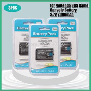2000Mah 3.7V Oplaadbare Lithium-Ion Batterij Pack Voor Nintendo 3DS Vervangende Batterij Met Toolsy