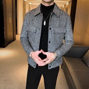 Heren Jassen Mannen Wollen Trenchcoat Jas Uitloper Toevallige Slim Fit Dikker Jassen Steetwear Windjack