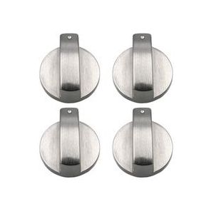 4 Pcs Metalen 6Mm Universal Silver Gasfornuis Bedieningsknoppen Adapters Oven Schakelaar Koken Oppervlak Controle Sloten Nuttig