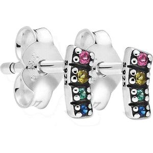 Originele Me Collection My Rainbow Stud Oorbellen Met Crystal Voor Vrouwen 925 Sterling Silver Earring Diy Europa Sieraden