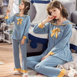 100% Katoen Moederschap Verpleging Nachtkleding Sets Lente Koreaanse Mode Voeden Lounge Voor Zwangere Vrouwen Zwangerschap Pyjama Homewear