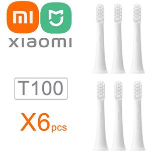 6 Pcs Xiaomi Opzetborstels T100 Mijia Vervanging Heads Elektrische Tandenborstel Mi Opzetborstels T100 Originele
