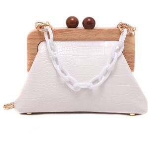 Stone Patroon Pu Lederen Crossbody Tas Voor Vrouwen Kleine Acryl Chain Schouder Telefoon Tassen Lady Shell Mode Handtas Portemonnees