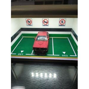 1/64 Model Auto Houten Display Box Ondergrondse Garage Model Auto Scene Houten Parkeerplaats Opslag