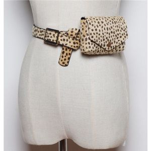 Luxe Leopard Dots Vrouwen Taille Tas Flap Faux Fur Street Style Vrouwen Borst Bag Pu tassen Voor Vrouwen