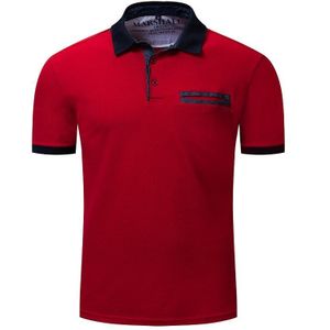 Polo Shirt Voor Mannen Business Polo 'S Korte Mouw Effen Kleur Zomer Tops Tees Rood Blauw Plus Size M L XL XXL