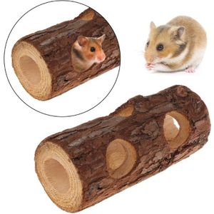 Natuurlijke Hout Kauwen Speelgoed Kleine Huisdieren Eekhoorn Cavia Chinchilla Hamster Tunnel