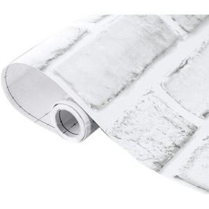 Witte Bakstenen Behang Stok Behang-Baksteen Behang-3D Lijm Behang Faux Geweven Baksteen Verwisselbare Muur Papier