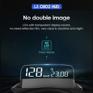 OBD2 Hud Spiegel L3 Auto Head Up Display Voorruit Snelheid Projector Digitale Snelheidsmeter Boordcomputer Brandstofverbruik Temp