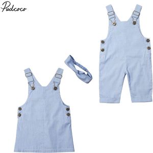 Baby Zomer Kleding Zus Broer Peuter Baby Meisje Jongen Wedstrijd Kleding Streep Bib Broek Overalls Jarretel Jurk