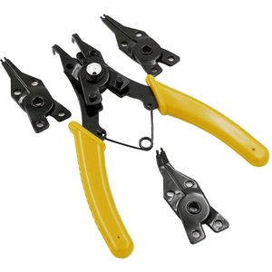 4 In 1 Set Multi Crimp Snap Ring Tang Multifunctionele Tang Tool Interne Externe Ring Remover Borgring Plier45 #