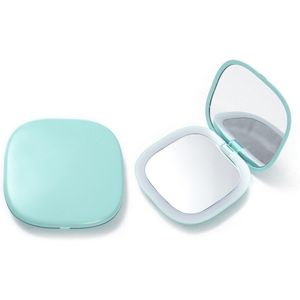 Mini Led Lichtgevende Make-Up Spiegel Ronde Draagbare Vouwen Kleine Spiegel Met Licht Dubbelzijdig Makeup Spiegel