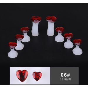 8 Stks/zak Compact En Te Dragen Siliconen Nail Teen Separator Daisy Paars Gouden Bloem Shape Nail Teen Separator set D242