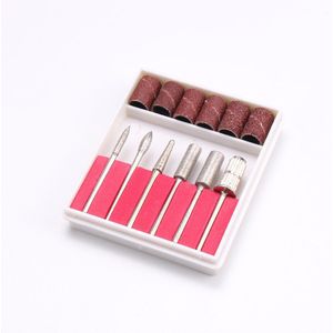 6 Stks/sets Slijpen Hoofd Nail Schuren Band Boren Nail Art Gereedschap Elektrische Manicure Machine Accessoires Cutter Nail File TH01-3